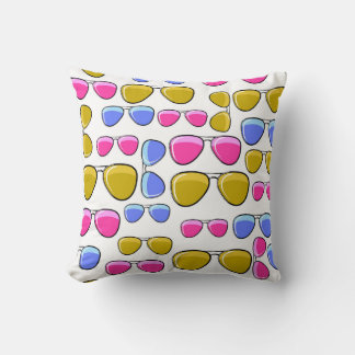 Seamless pattern with colorful fashion retro aviat throw pillow