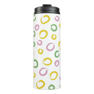 Seamless pattern with colourful circles, pink, g thermal tumbler