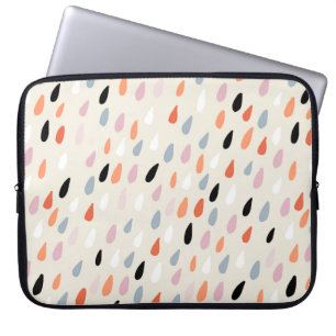 Seamless pattern with colourful hand drawdrops sta laptop sleeve