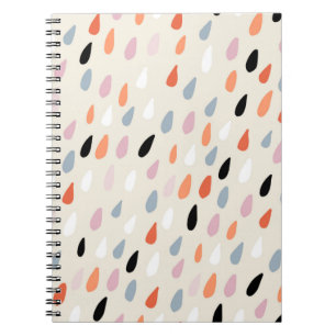 Seamless pattern with colourful hand drawdrops sta notebook
