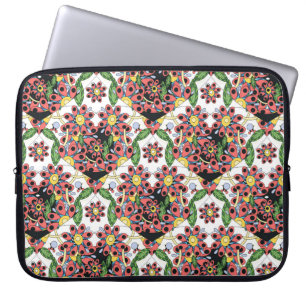 Seamless pattern with colourful hearts laptop sleeve