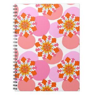 Seamless pattern with colourful mandalas. Bright t Notebook