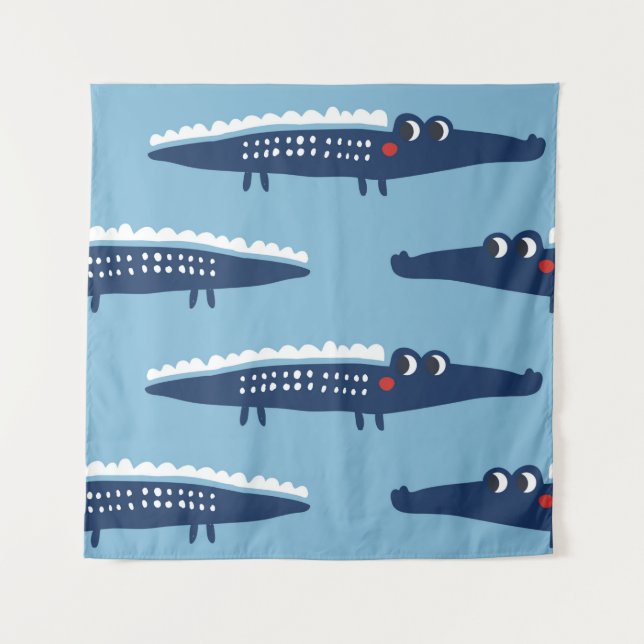 Seamless pattern with crocodiles tapestry (Front)
