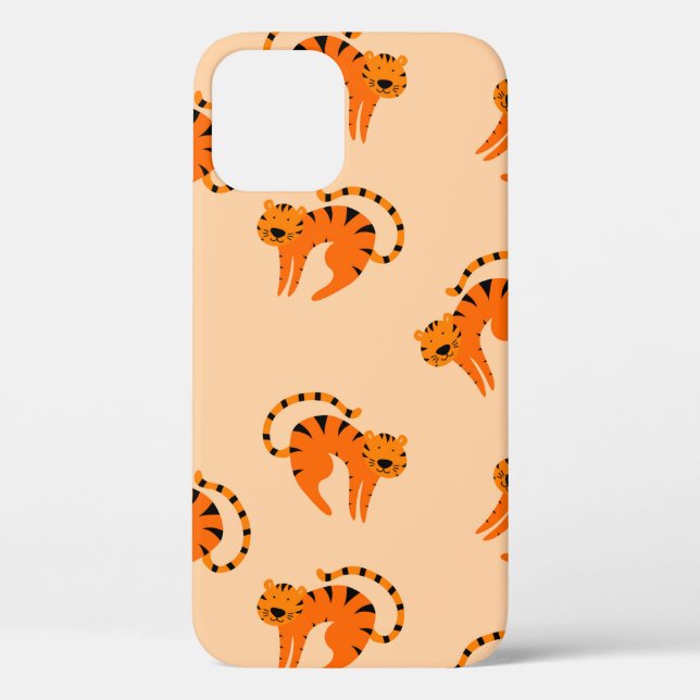 Seamless pattern with cute cartoon tigers Case-Mate iPhone case (Back)