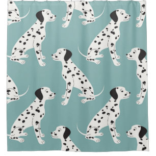 Seamless pattern with cute dalmatian