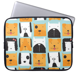 Seamless pattern with cute dogs. laptop sleeve