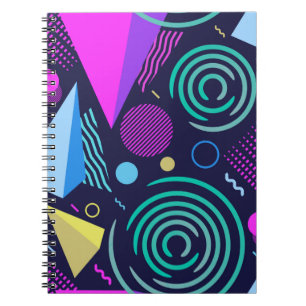 Seamless pattern with different kinds of geometric notebook