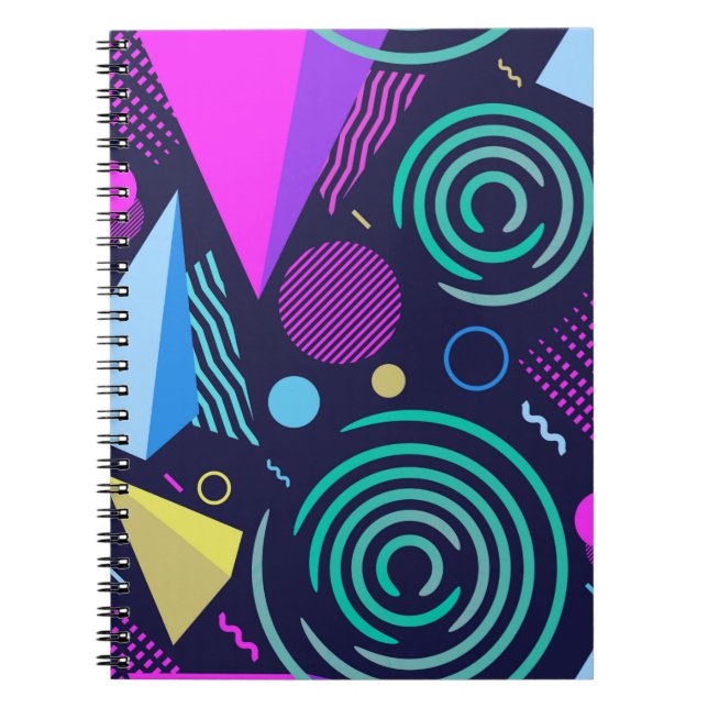 Seamless pattern with different kinds of geometric notebook (Front)