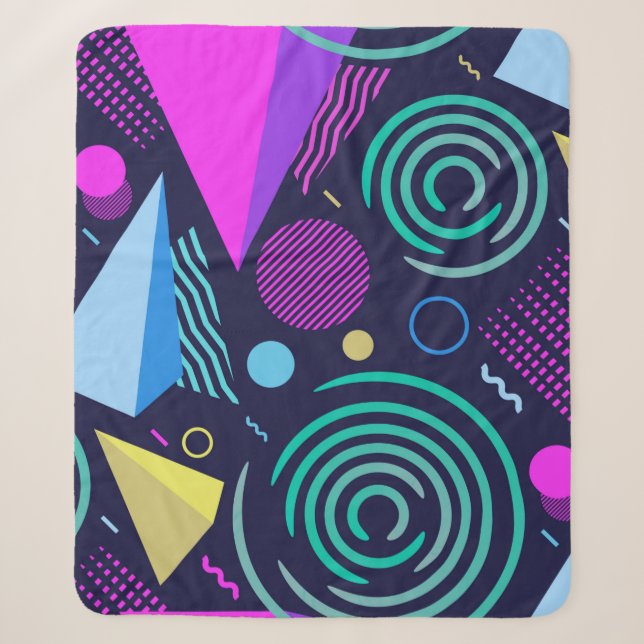 Seamless pattern with different kinds of geometric sherpa blanket (Front)