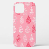 Seamless pattern with doodle water drops