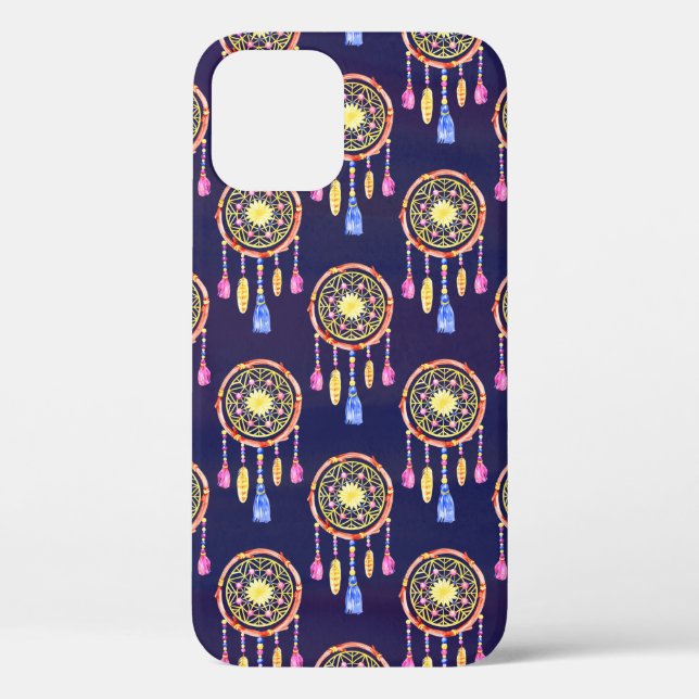 Seamless pattern with dreamcatchers, hand drawn in Case-Mate iPhone case (Back)