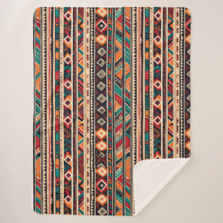 seamless pattern with elements , Ethnic seamless Sherpa Blanket