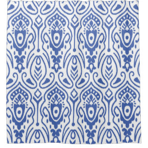 Seamless pattern with embroidery. Ikat Fabric. Eth