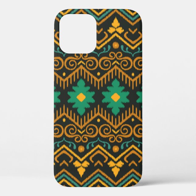 Seamless pattern with embroidery. Ikat Fabric. Eth Case-Mate iPhone Case (Back)