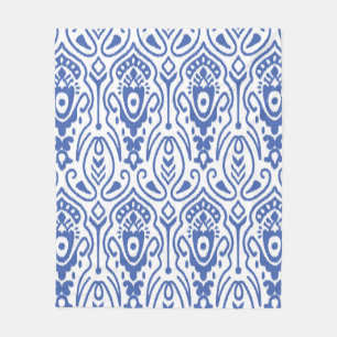 Seamless pattern with embroidery. Ikat Fabric. Eth Fleece Blanket