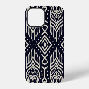 Seamless pattern with embroidery. Ikat Fabric. Eth iPhone 12 Case
