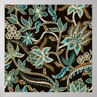 Seamless pattern with ethnic Japanese ornament ele