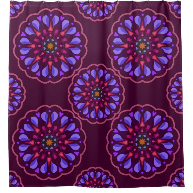Seamless pattern with ethnic mandala art ornament. (Front)
