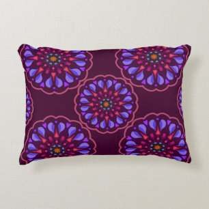 Seamless pattern with ethnic mandala art ornament. accent pillow
