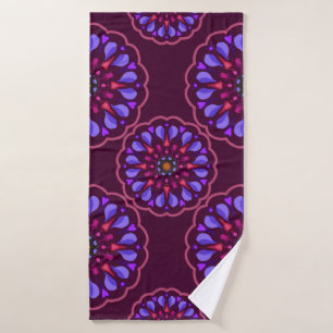 Seamless pattern with ethnic mandala art ornament. bath towel