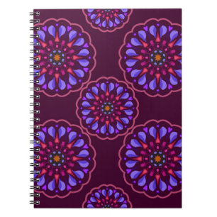 Seamless pattern with ethnic mandala art ornament. notebook