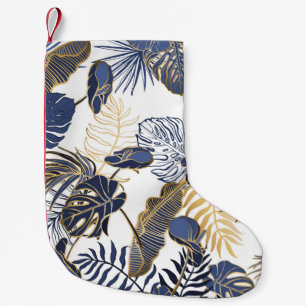 Seamless pattern with exotic tropical leaves. Palm Small Christmas Stocking