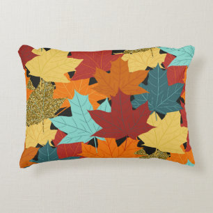 Seamless pattern with fall maple leaves. illustrat accent pillow