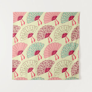 Seamless pattern with fans.  tapestry