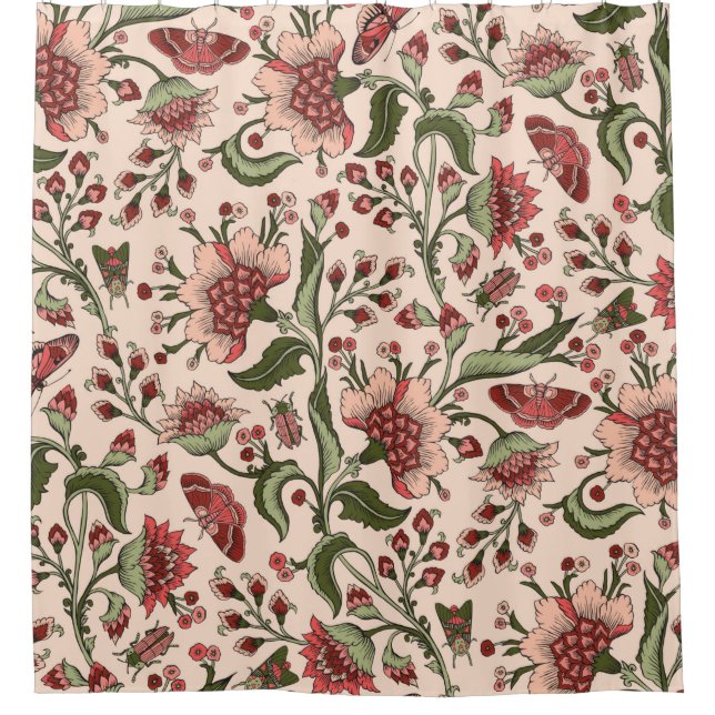 Seamless pattern with fantasy flowers, natural wal (Front)