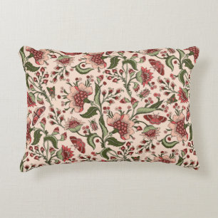 Seamless pattern with fantasy flowers, natural wal accent pillow