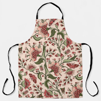 Seamless pattern with fantasy flowers, natural wal apron