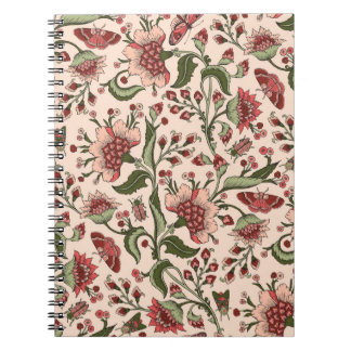Seamless pattern with fantasy flowers, natural wal notebook