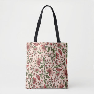 Seamless pattern with fantasy flowers, natural wal tote bag