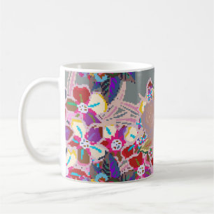 Seamless pattern with floral motif. Seamless patte Coffee Mug