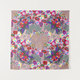 Seamless pattern with floral motif. Seamless patte Tapestry