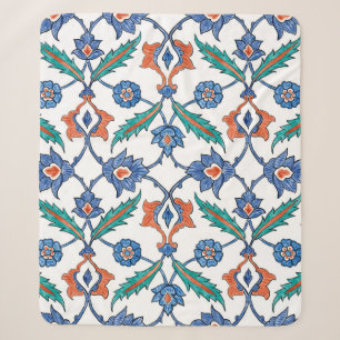 Seamless pattern with floral ornament imitating me sherpa blanket