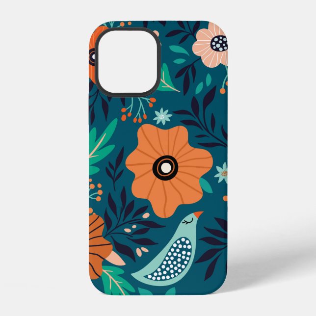Seamless pattern with floral ornament iPhone case (Back)