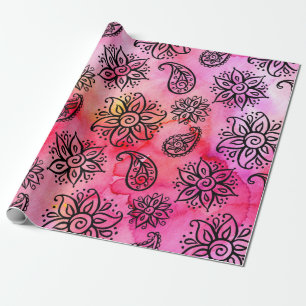 Seamless pattern with floral ornamental ethnic dec wrapping paper