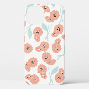 Seamless pattern with flowers and floral elements, iPhone 12 case
