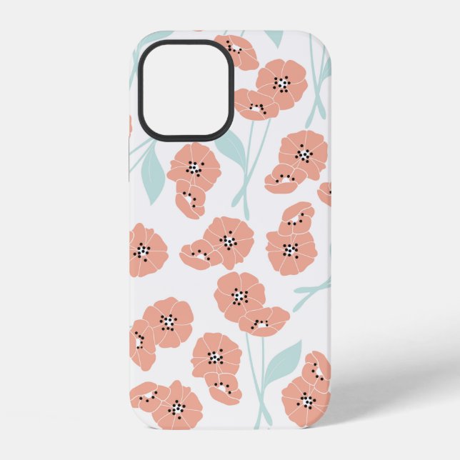 Seamless pattern with flowers and floral elements, iPhone case (Back)