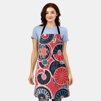 seamless pattern with flowers apron