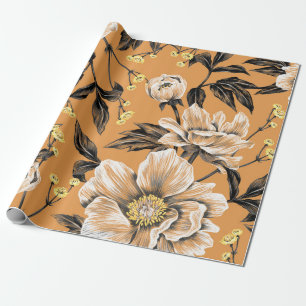 Seamless pattern with flowers.art,floral,pattern,c wrapping paper