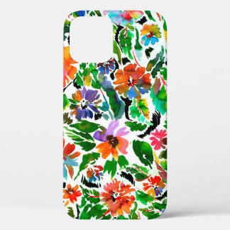 Seamless pattern with flowers  iPhone 12 case