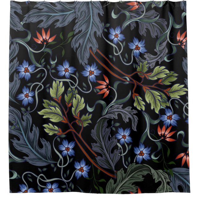 Seamless pattern with flowers in art deco style. M (Front)