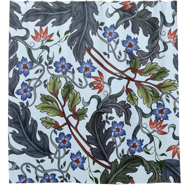 Seamless pattern with flowers in art deco style. M (Front)