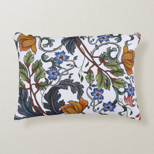 Seamless pattern with flowers in art deco style. M Accent Pillow