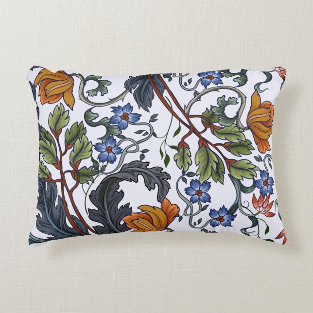 Seamless pattern with flowers in art deco style. M Accent Pillow (Front)