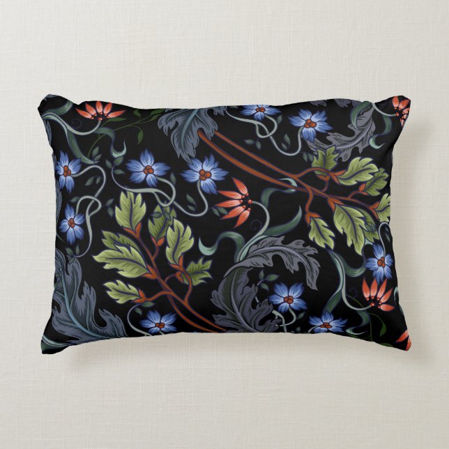 Seamless pattern with flowers in art deco style. M Accent Pillow (Front)