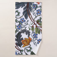Seamless pattern with flowers in art deco style. M