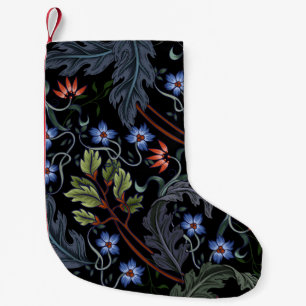 Seamless pattern with flowers in art deco style. M Small Christmas Stocking